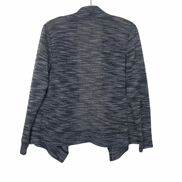 Knox Rose Black/Gray Knit Open Cardigan Sweater S - Picture 2 of 6